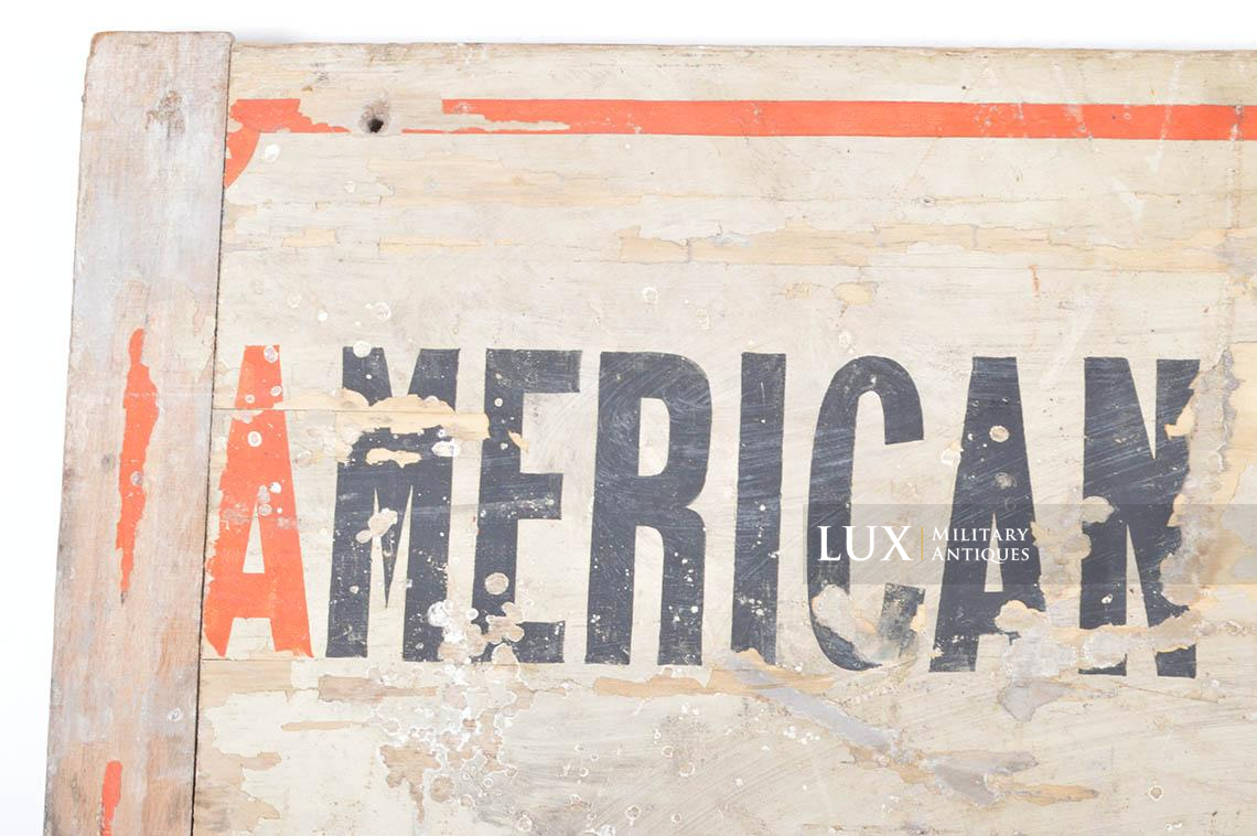 Panneau en bois indicateur « American Red Cross » - photo 7