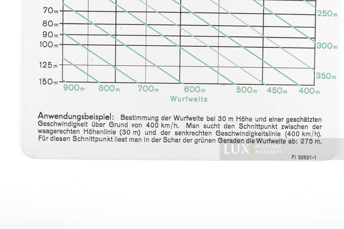 Tableau recto/verso de calcul d’angle de tir Luftwaffe - photo 13