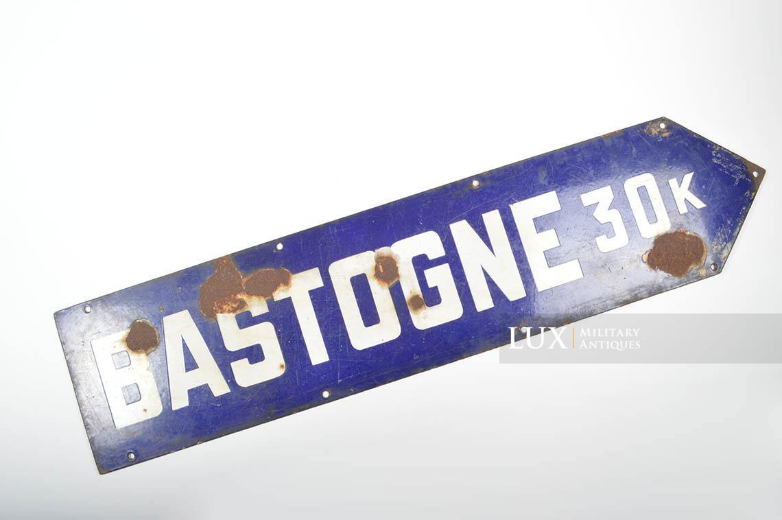 WWII Bastogne enamel directional road sign - photo 4