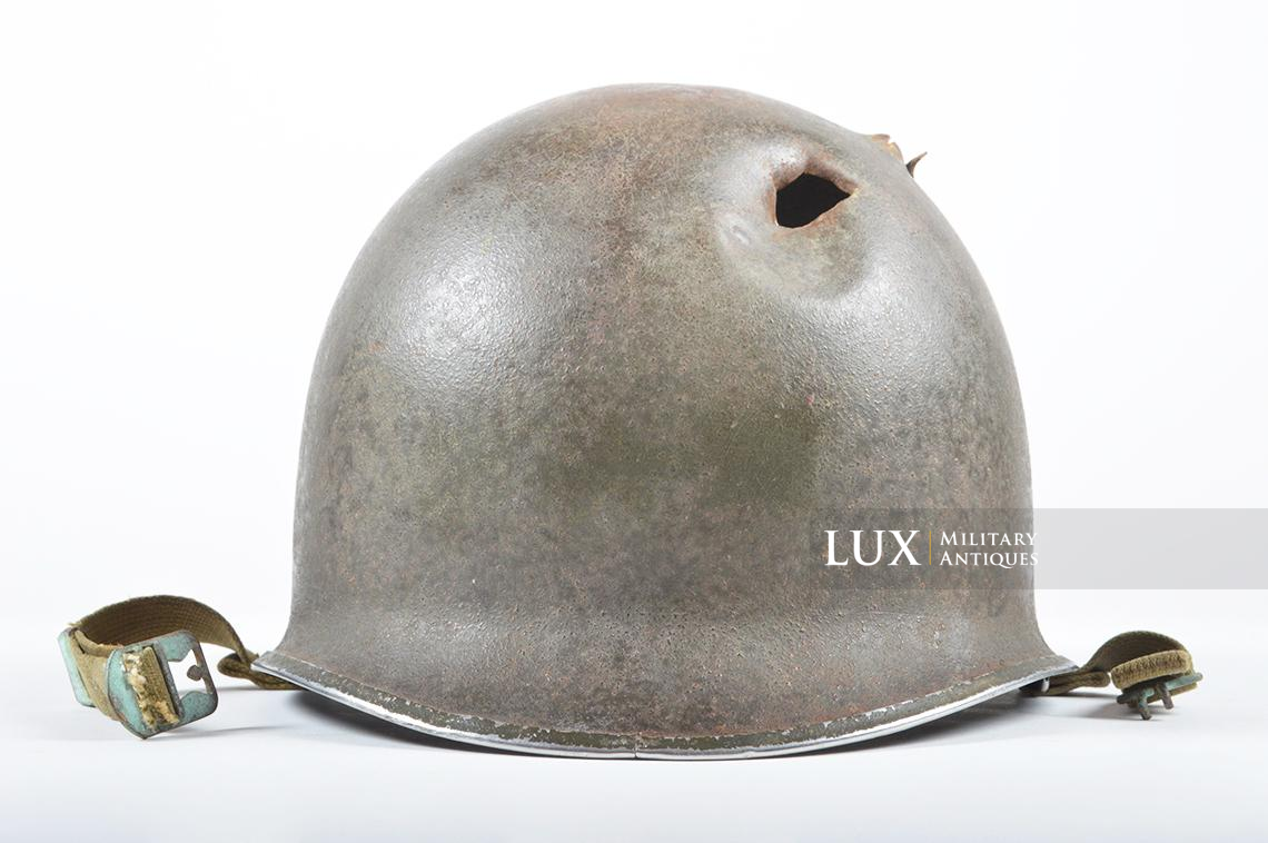 USM1 Lieutenants fixed bale battle damaged helmet, « French Liberation Army » - photo 14