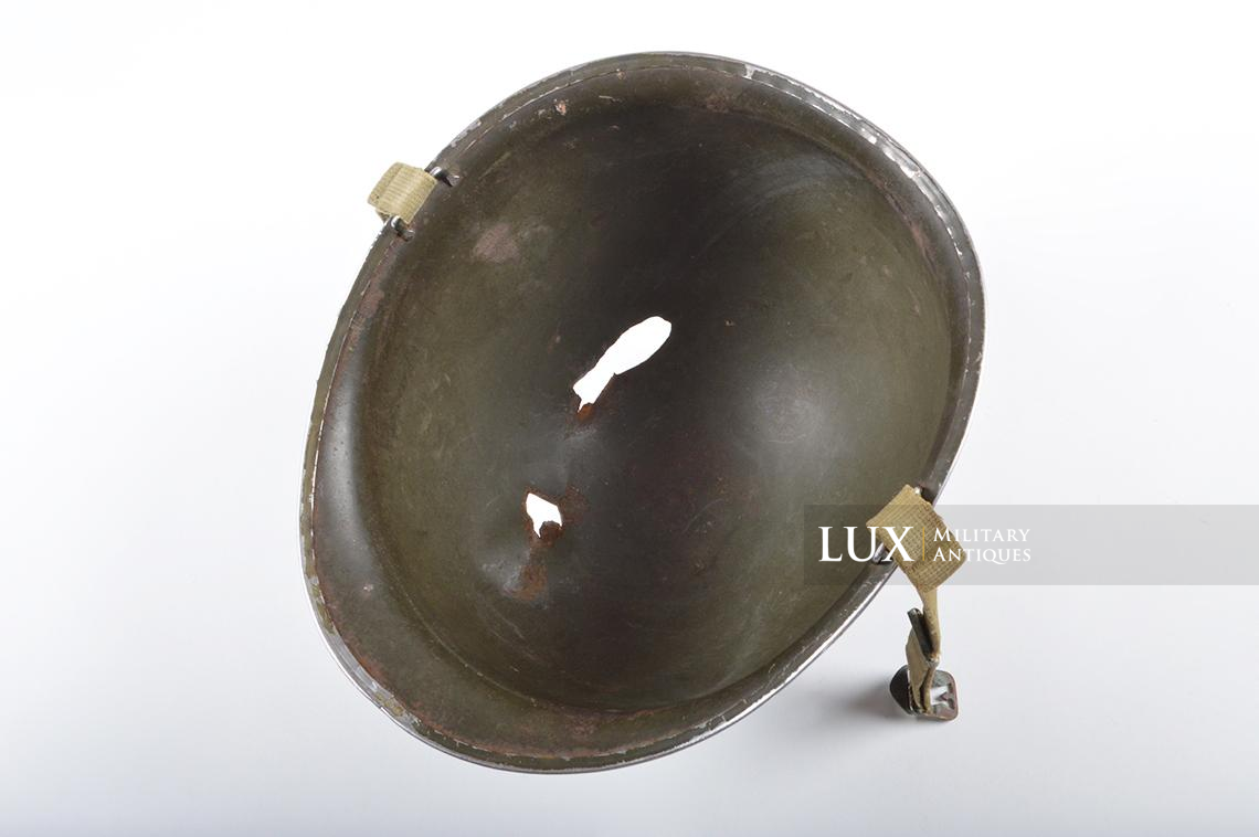 USM1 Lieutenants fixed bale battle damaged helmet, « French Liberation Army » - photo 24