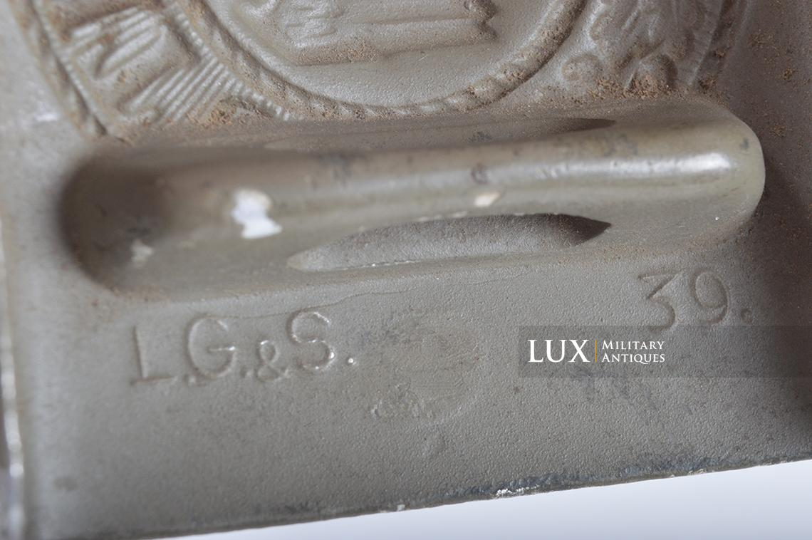 Early green painted aluminium Heer belt buckle, dated 1939 - photo 19