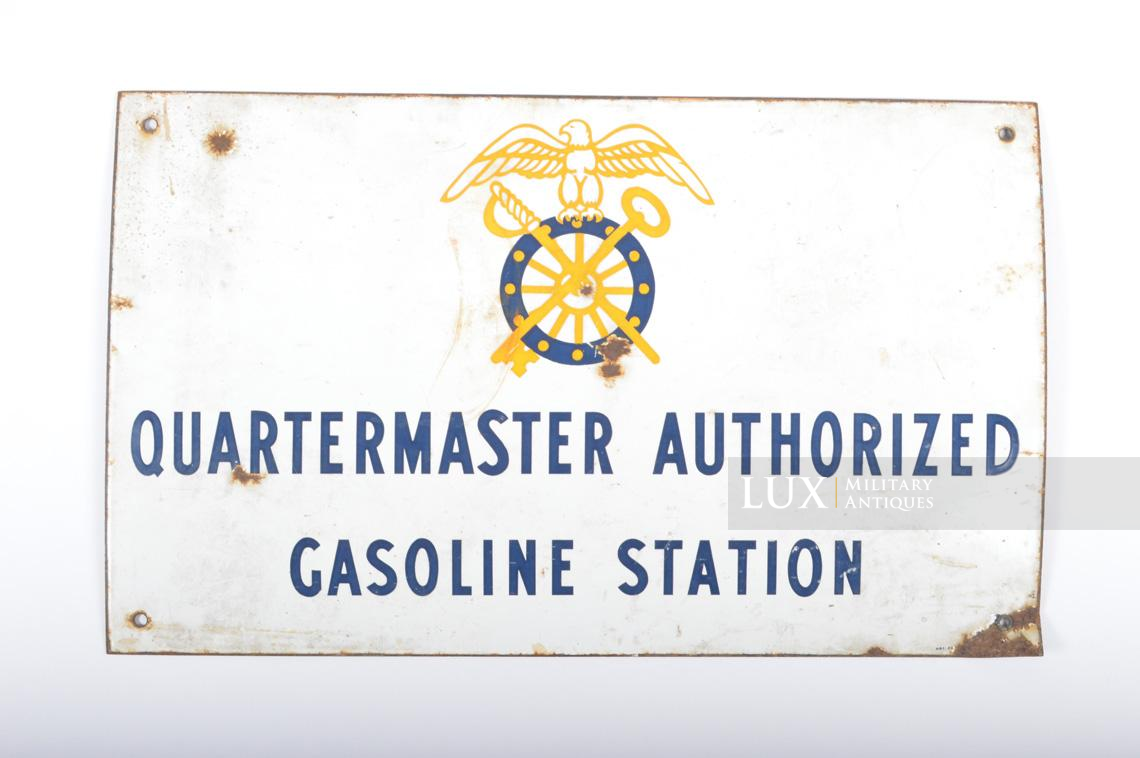 WWII U.S. NAVY Quartermaster Gas Station Sign - photo 4