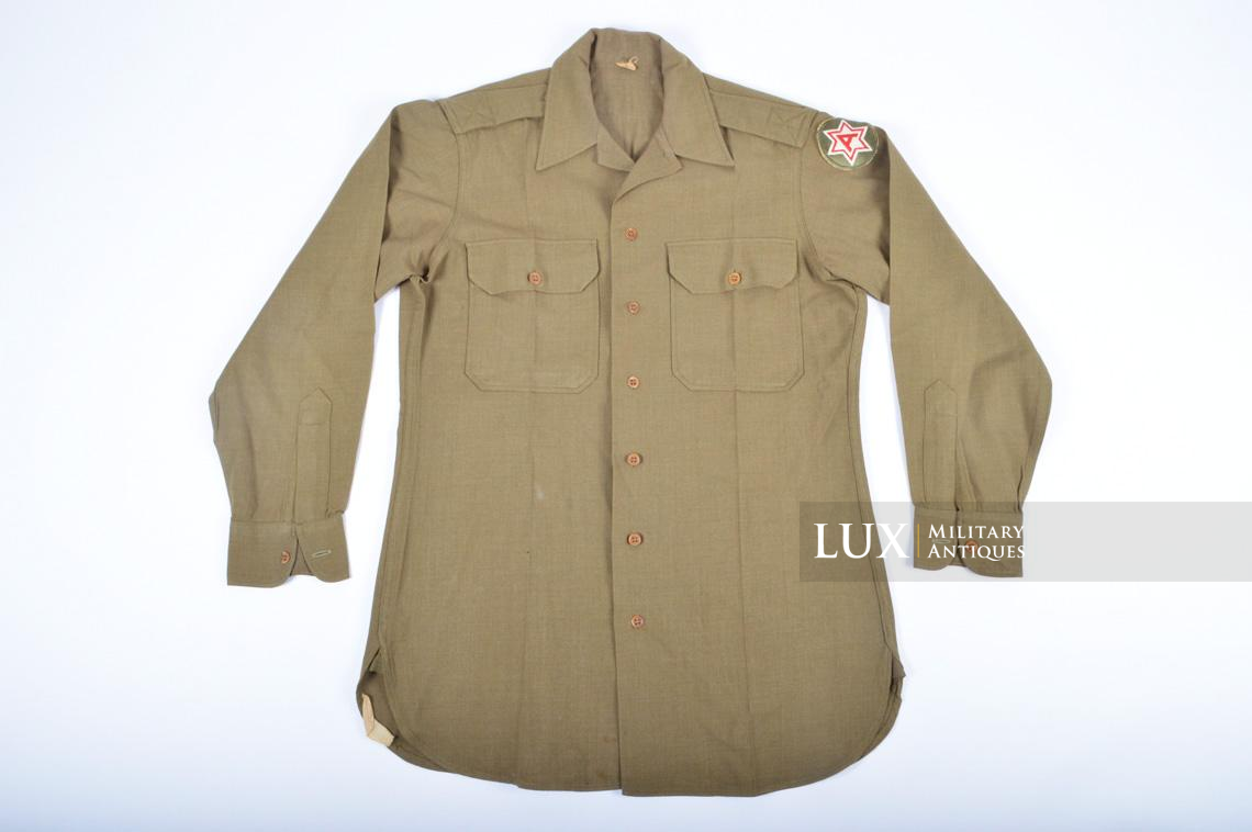 Chemise en laine moutarde officier US Army, « 6th US Army » - photo 4