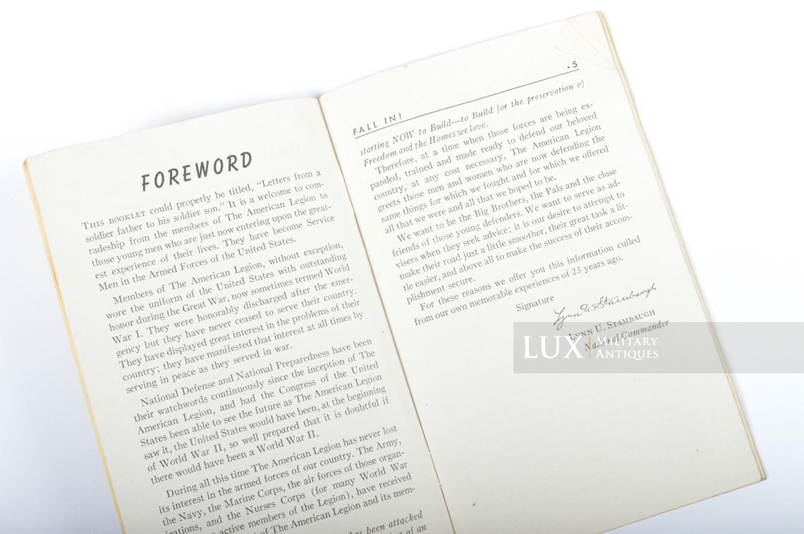 US enlistment brochure, « Fall-in / The American Legion » - photo 11