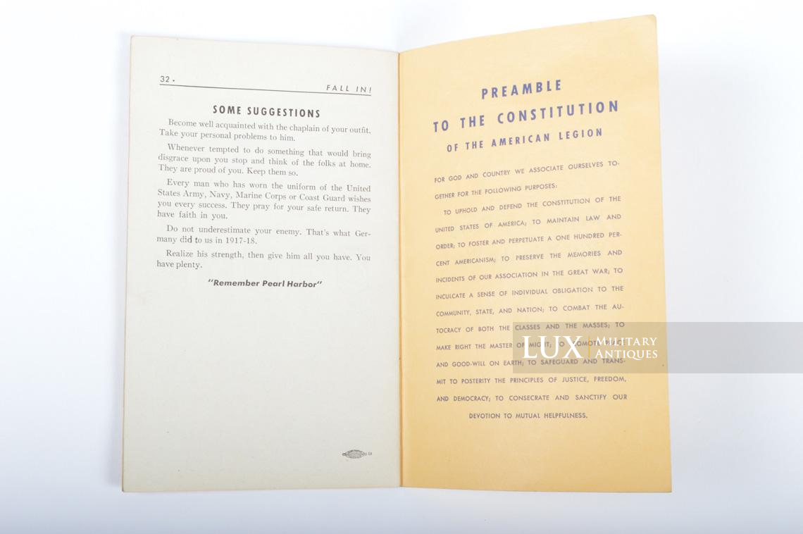 US enlistment brochure, « Fall-in / The American Legion » - photo 17