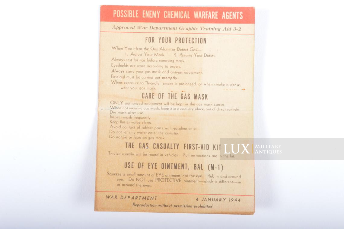 US chemical warfare brochure, « War Department 1944 » - photo 4