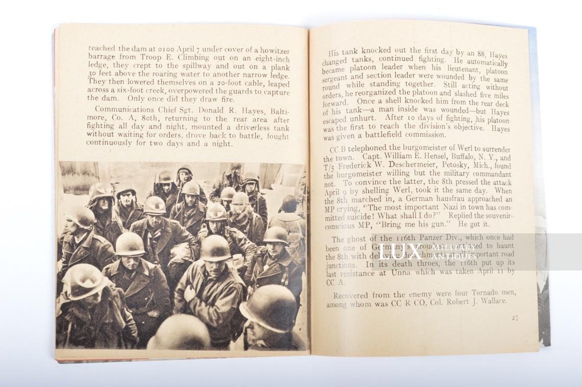 Livret historique de la 8th Armored Division & carte de félicitations « V-E » - photo 13