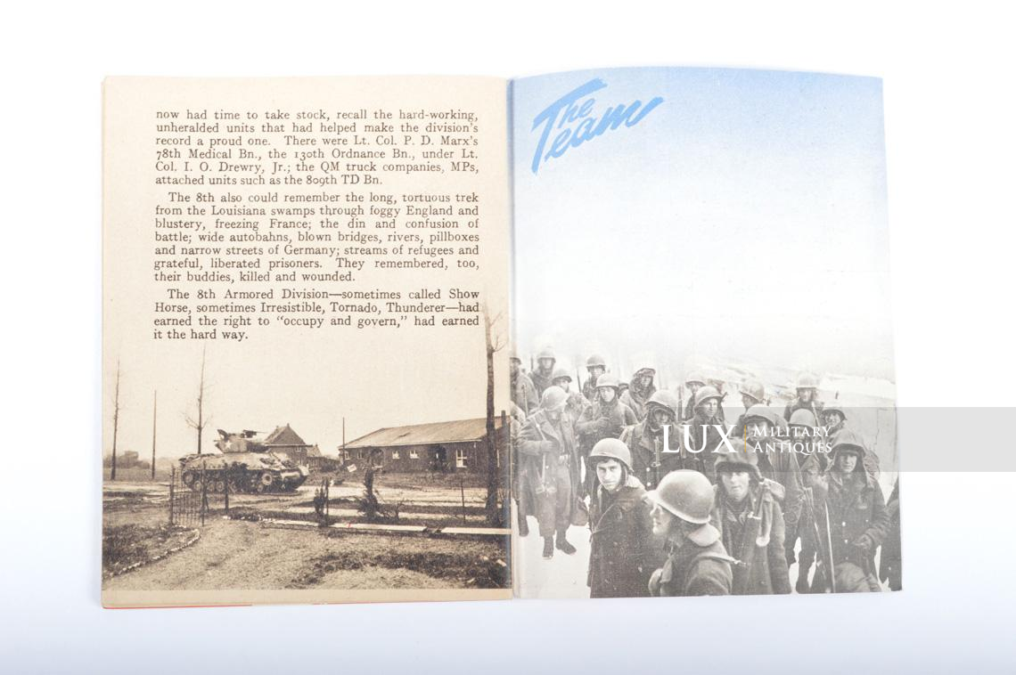 Livret historique de la 8th Armored Division & carte de félicitations « V-E » - photo 14