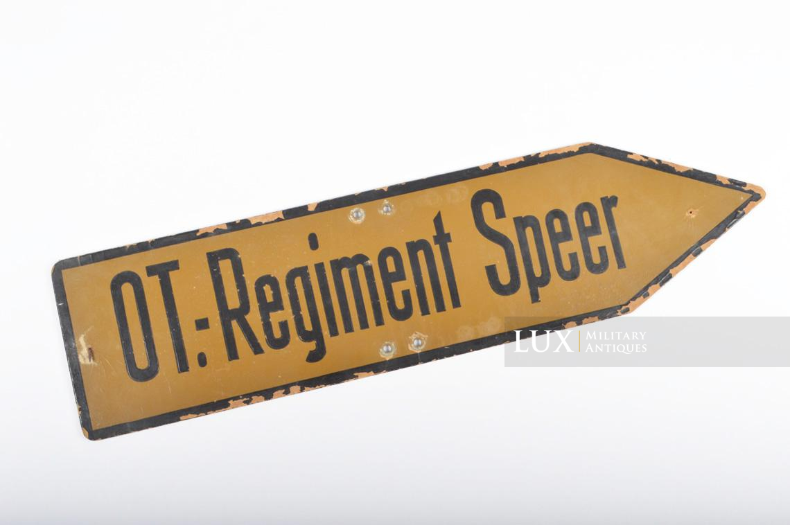 German fibreboard Organisation Todt - Regiment Speer directional sign - photo 4