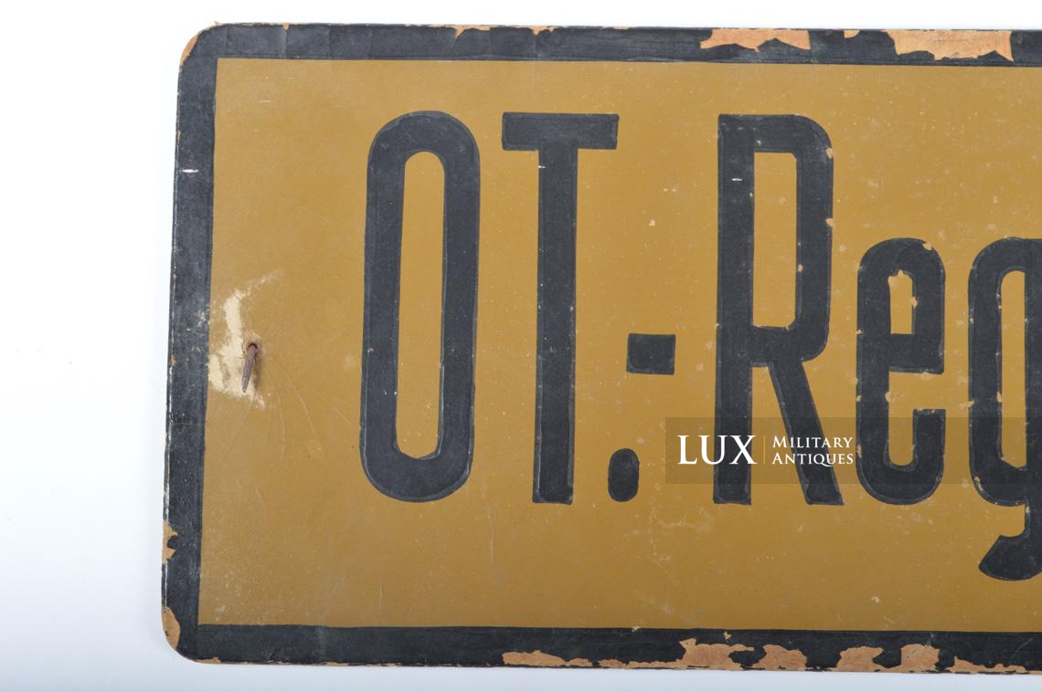 German fibreboard Organisation Todt - Regiment Speer directional sign - photo 8