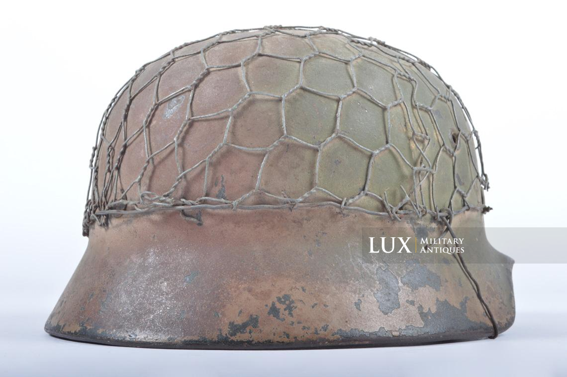 M40 Heer three-tone Normandy camouflage chicken wire helmet - photo 11