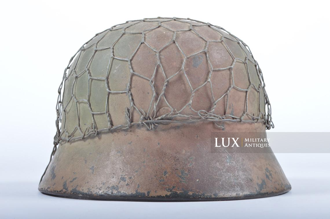 M40 Heer three-tone Normandy camouflage chicken wire helmet - photo 12