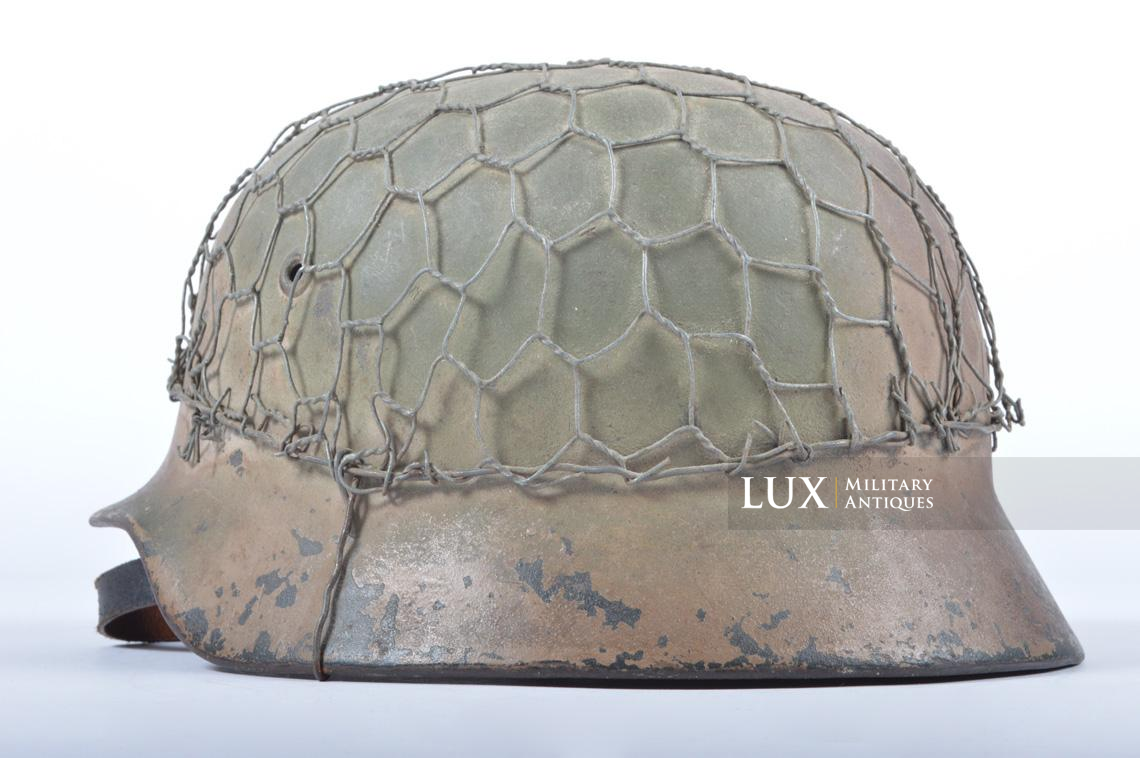 M40 Heer three-tone Normandy camouflage chicken wire helmet - photo 13