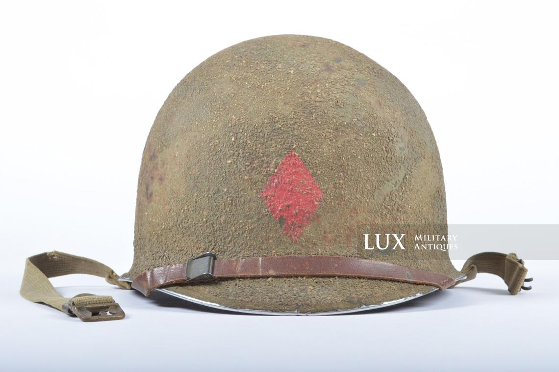 USM1 5th Infantry Division sawdust camouflage helmet set - photo 4