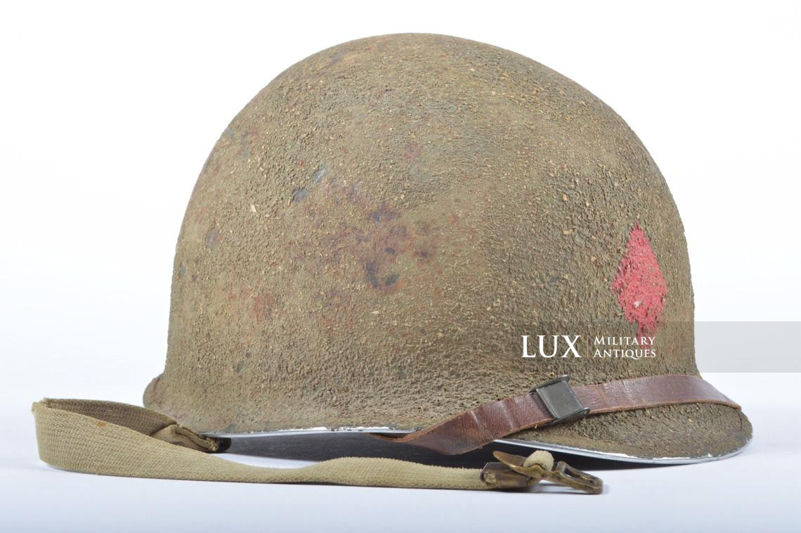 USM1 5th Infantry Division sawdust camouflage helmet set - photo 13