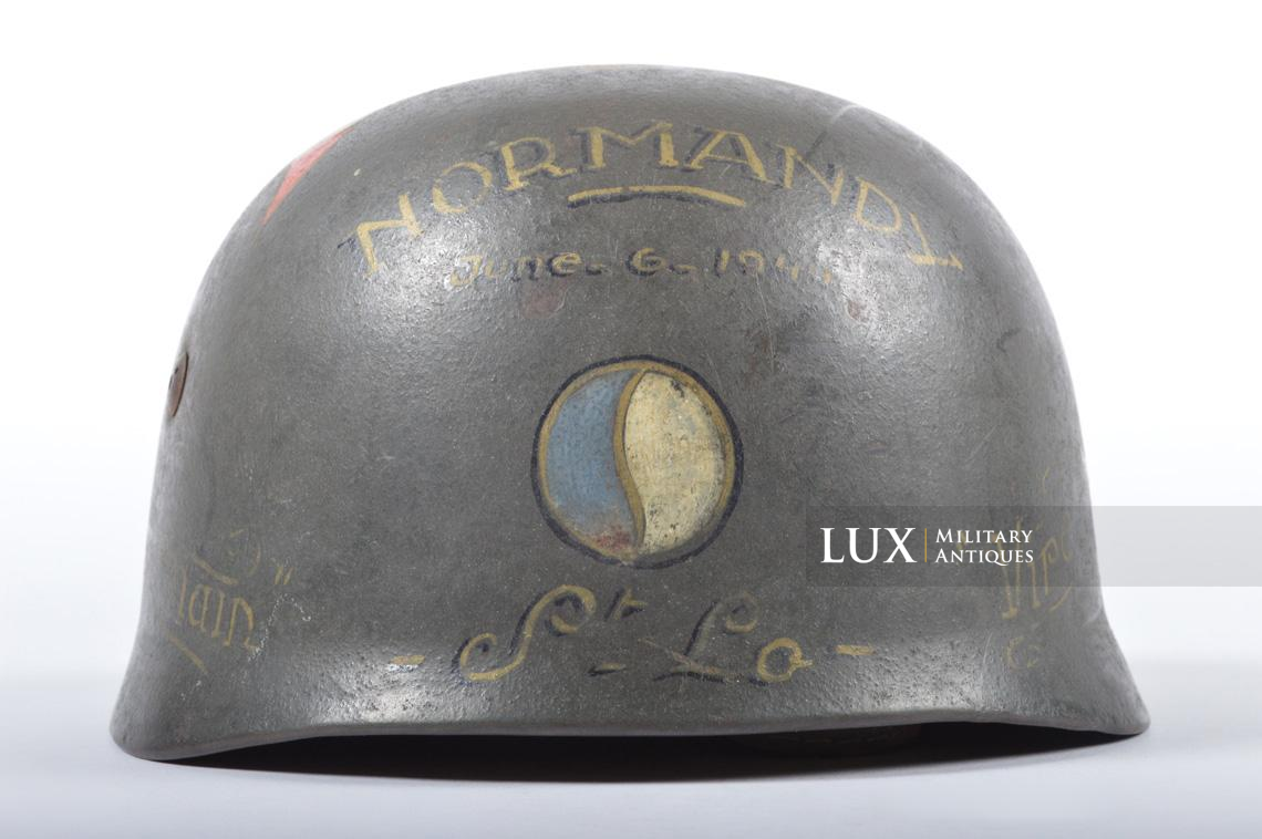 M38 German paratrooper single decal helmet, 29th Infantry Division Ying-Yang vet art - photo 9