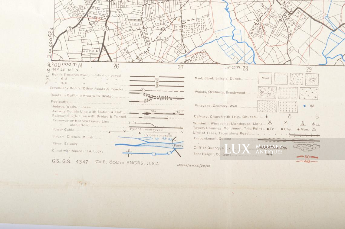 US Army D-DAY map, « MONTEBOURG », Normandy, 1944 - photo 12