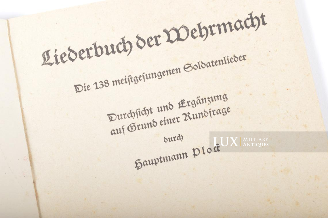 Livret de chant allemand « Liederbuch der Wehrmacht » - photo 8