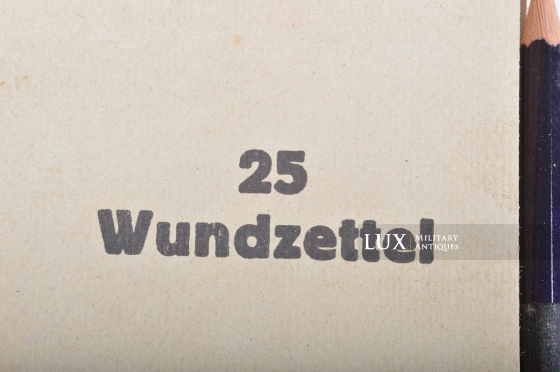 Carnet allemand d'étiquettes de blessés, « WUNDZETTEL » - photo 8