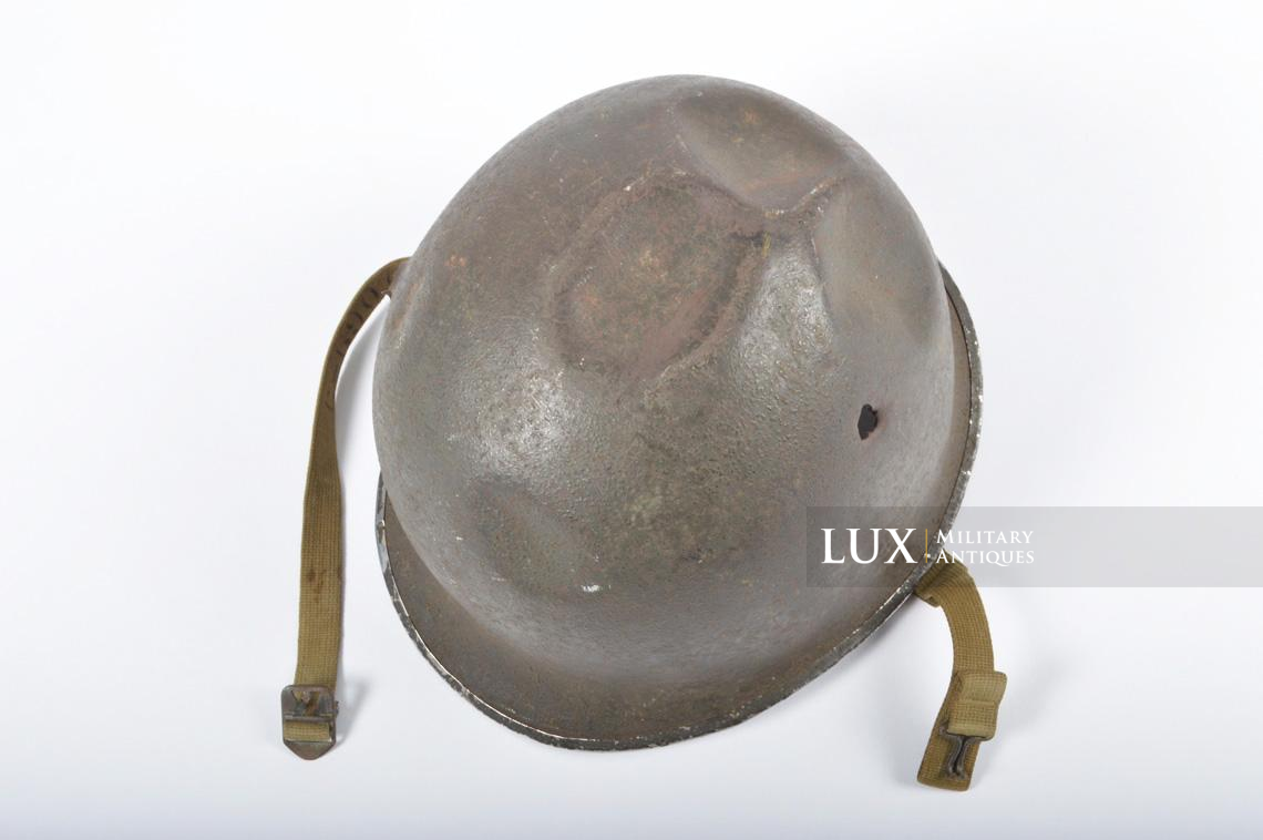 USM1 fixed bale battle damaged combat helmet, « KIA », 11th Armored Div. - photo 15