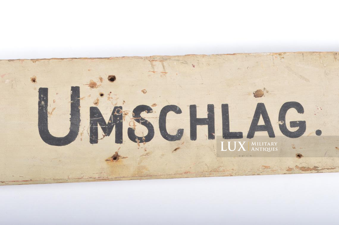 German medical wounded direction location sign, « Verwundet Umschlag Platz » - photo 8