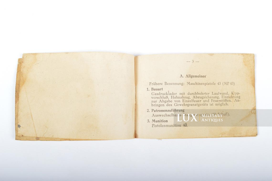 German MP44 weapons information and instructional booklet, « Sturmgewehr » - photo 9