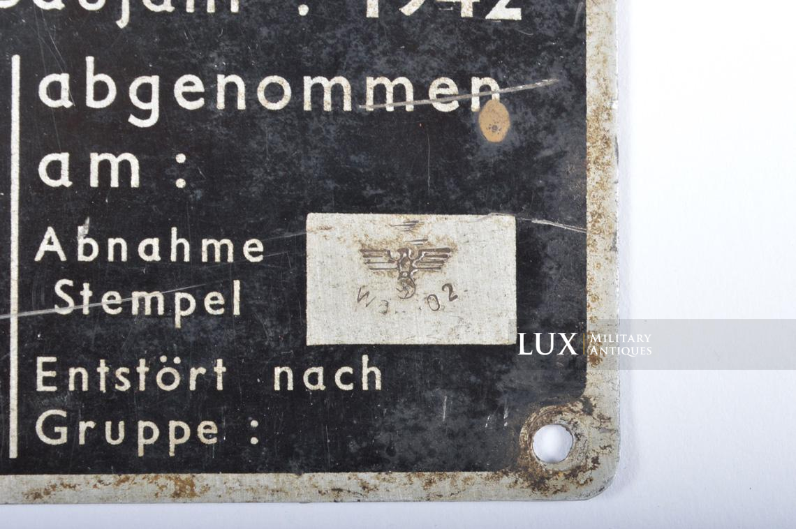 Citroën vehicle ID tag shield, « Typenschild » - photo 8