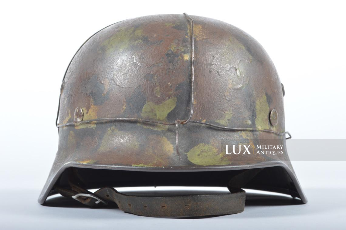 M35 Luftwaffe bailing wire three-tone brushed painted camouflage combat helmet, named - photo 8