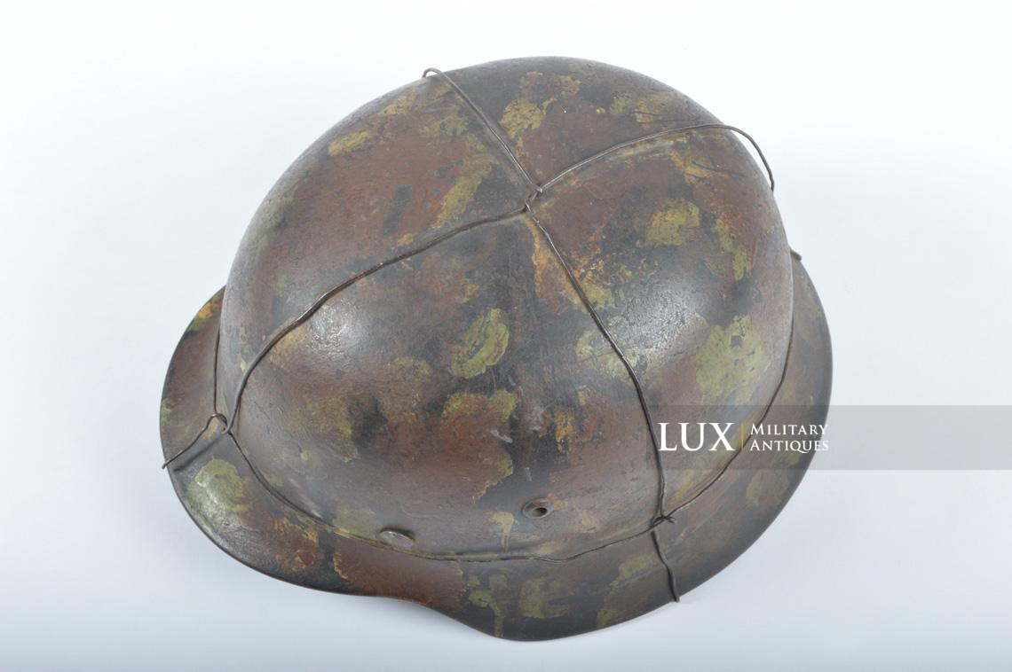 M35 Luftwaffe bailing wire three-tone brushed painted camouflage combat helmet, named - photo 14