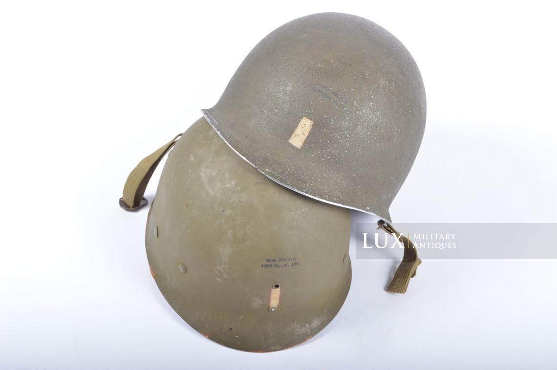Early USM1 lieutenants helmet, « LT. BOB PORTER », ETO - photo 4