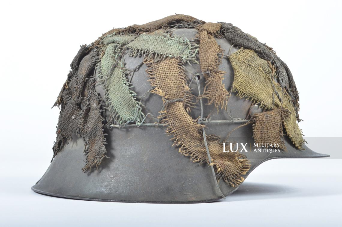 Casque M42 Heer/Waffen-SS grillagé et camouflé avec de la toile de jute - photo 10