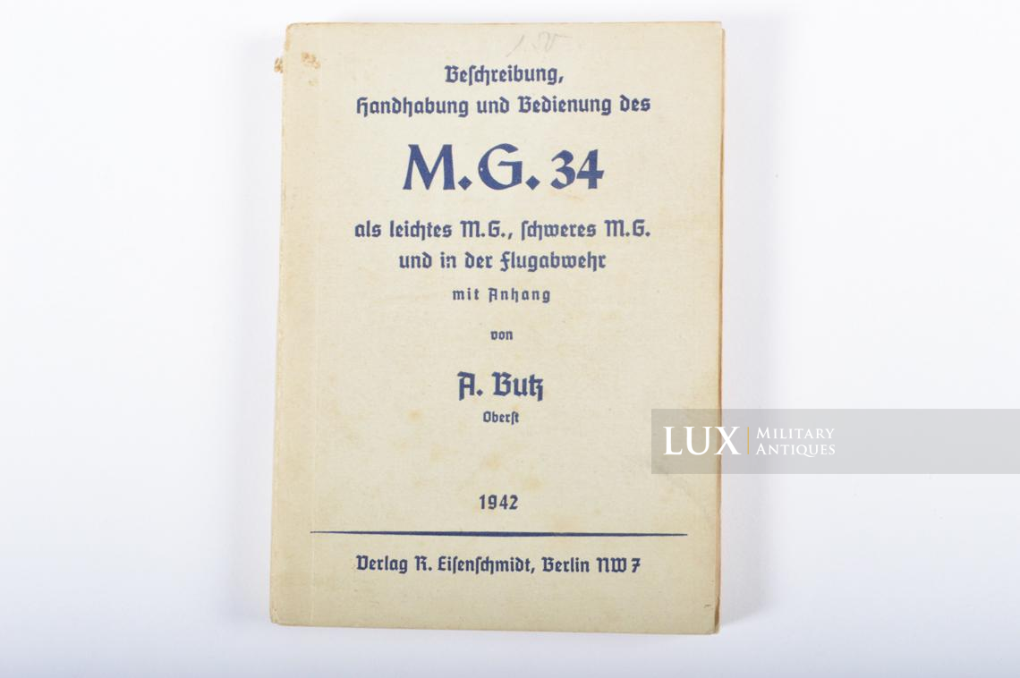 German « M.G.34 » weapons training booklet - photo 4