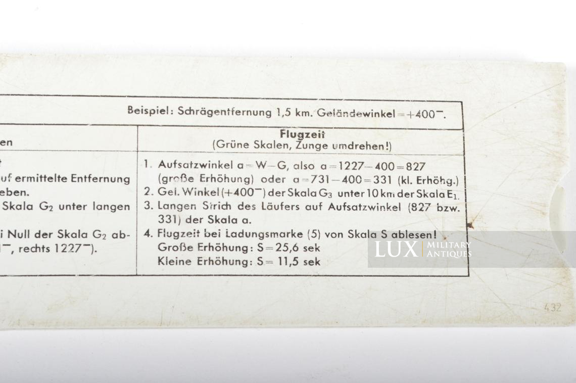 Règle à calcul de tirs de mortier allemand de 8 cm - photo 14