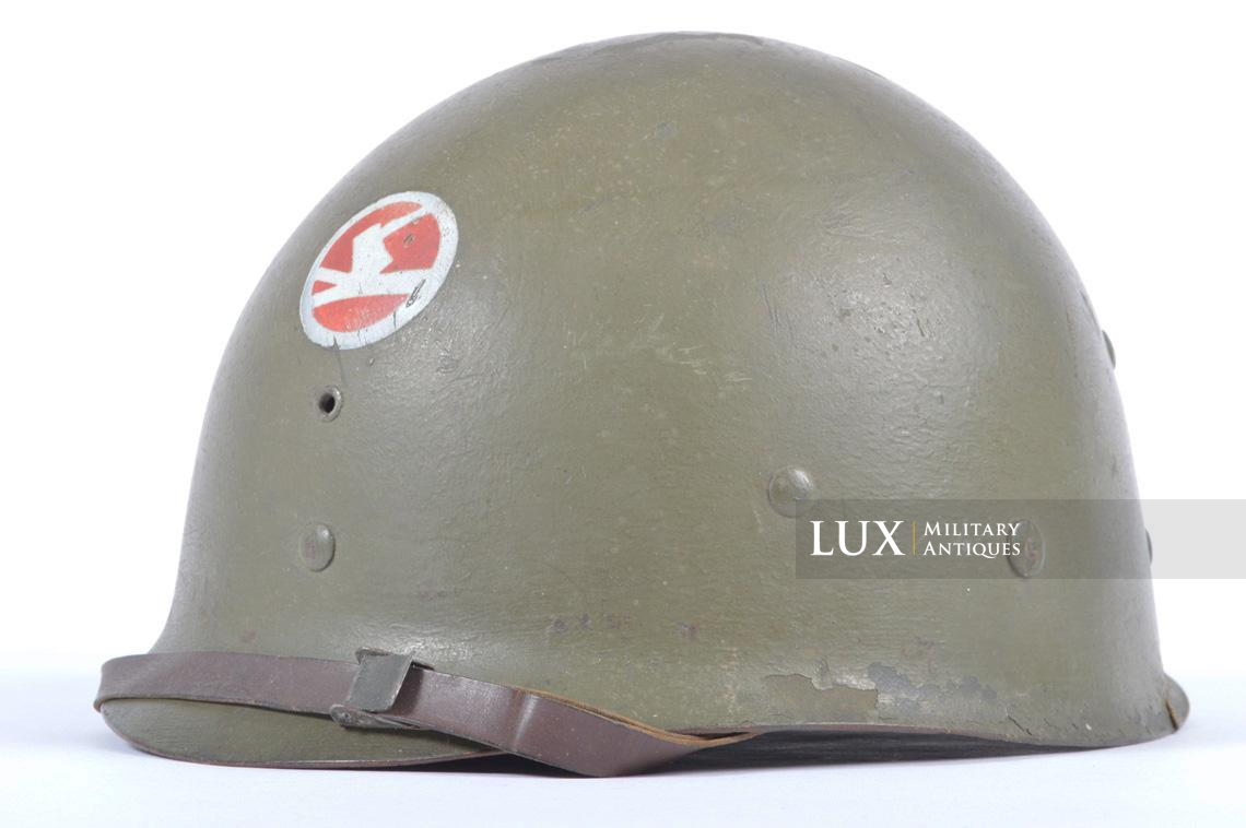 USM1 helmet liner, 84th infantry division « railsplitters », named - photo 4