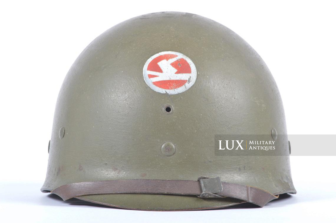 USM1 helmet liner, 84th infantry division « railsplitters », named - photo 8