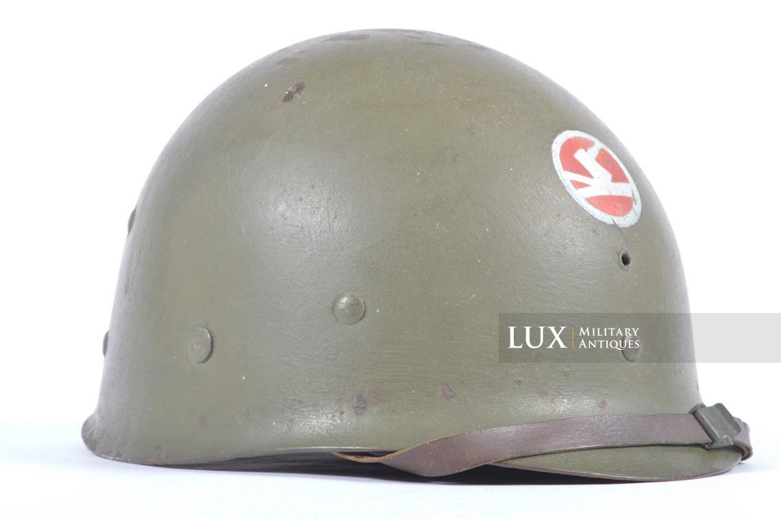 USM1 helmet liner, 84th infantry division « railsplitters », named - photo 9