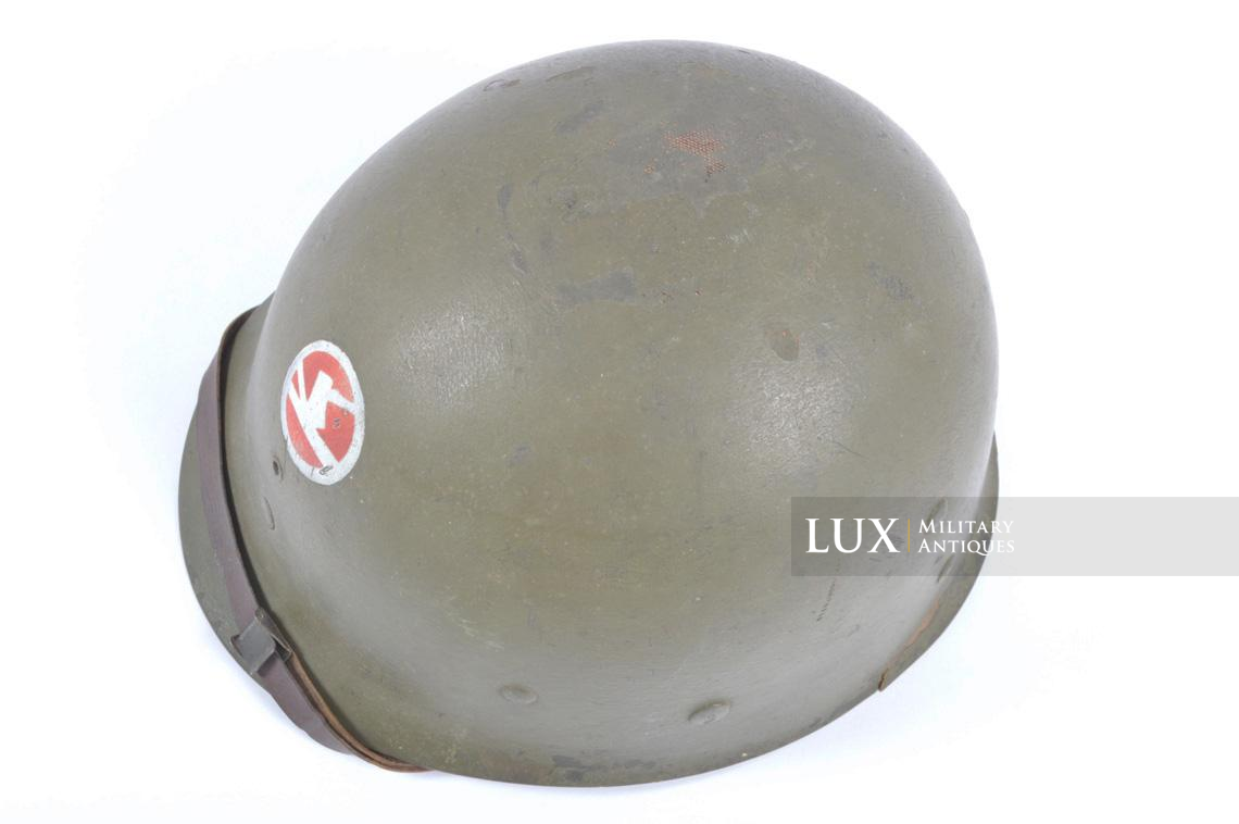 USM1 helmet liner, 84th infantry division « railsplitters », named - photo 15