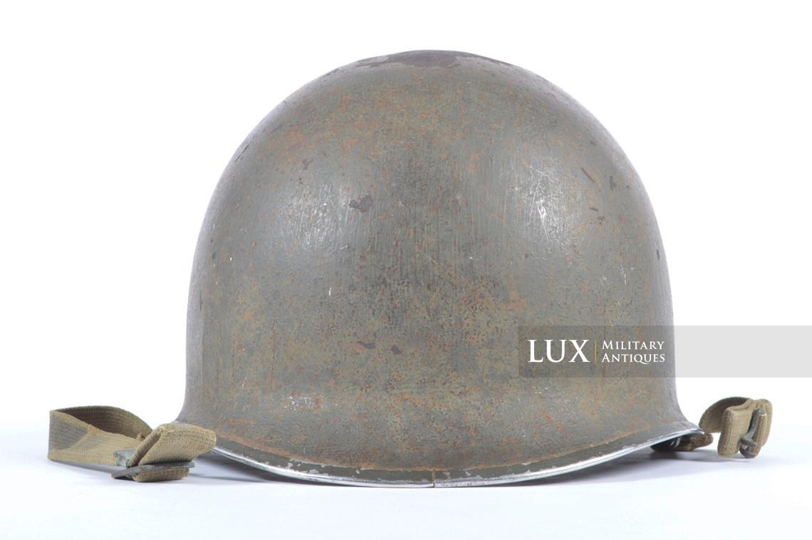 Identified USM1 3rd Armored Division fixed bale helmet, « Spearhead » - photo 12