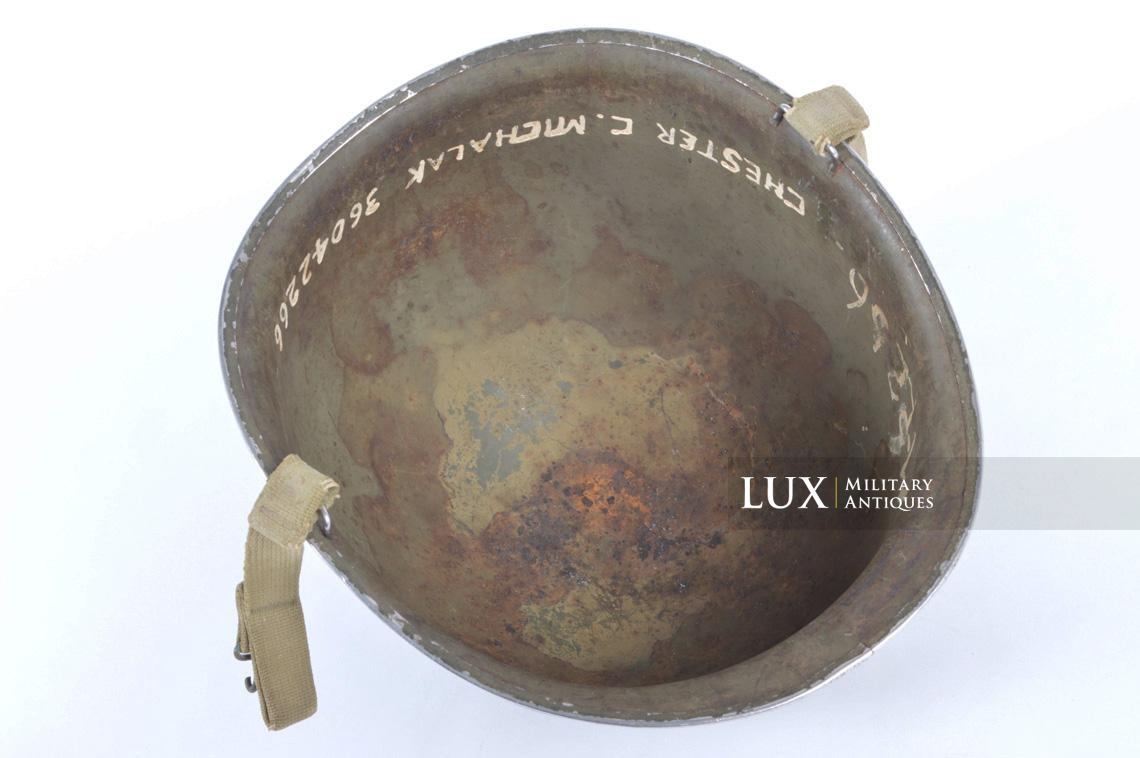 Identified USM1 3rd Armored Division fixed bale helmet, « Spearhead » - photo 39