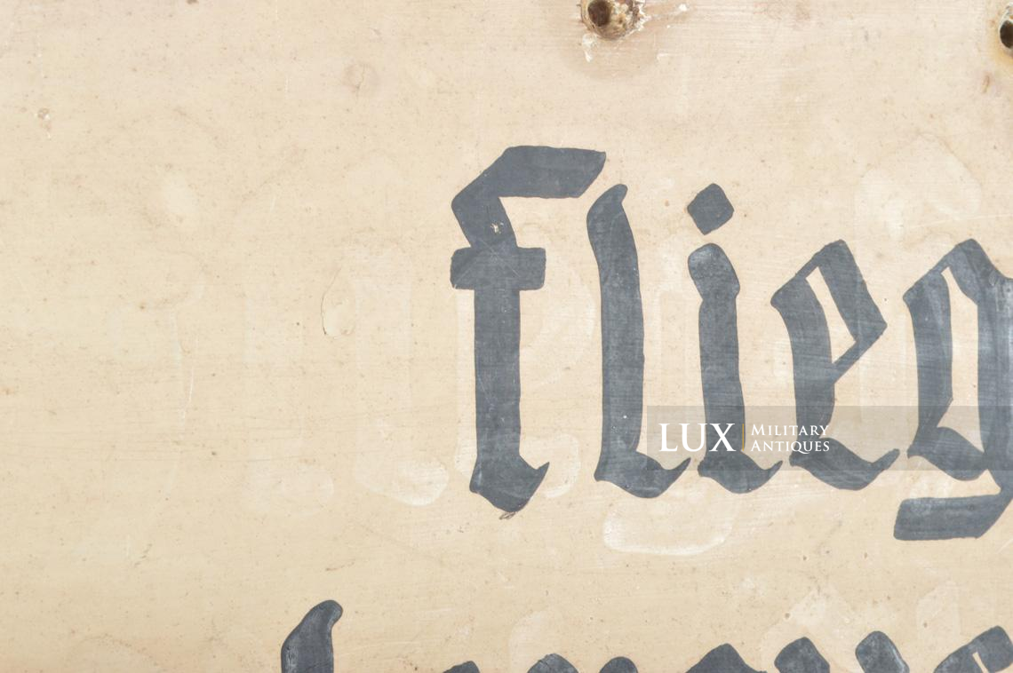 Panneau en bois allemand Luftwaffe, « Flieger Untersuchungs-stelle 16/XI » - photo 12