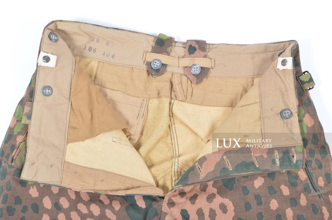 Pantalon Waffen-SS M44 en camouflage petit pois, « coton lisse » - photo 18