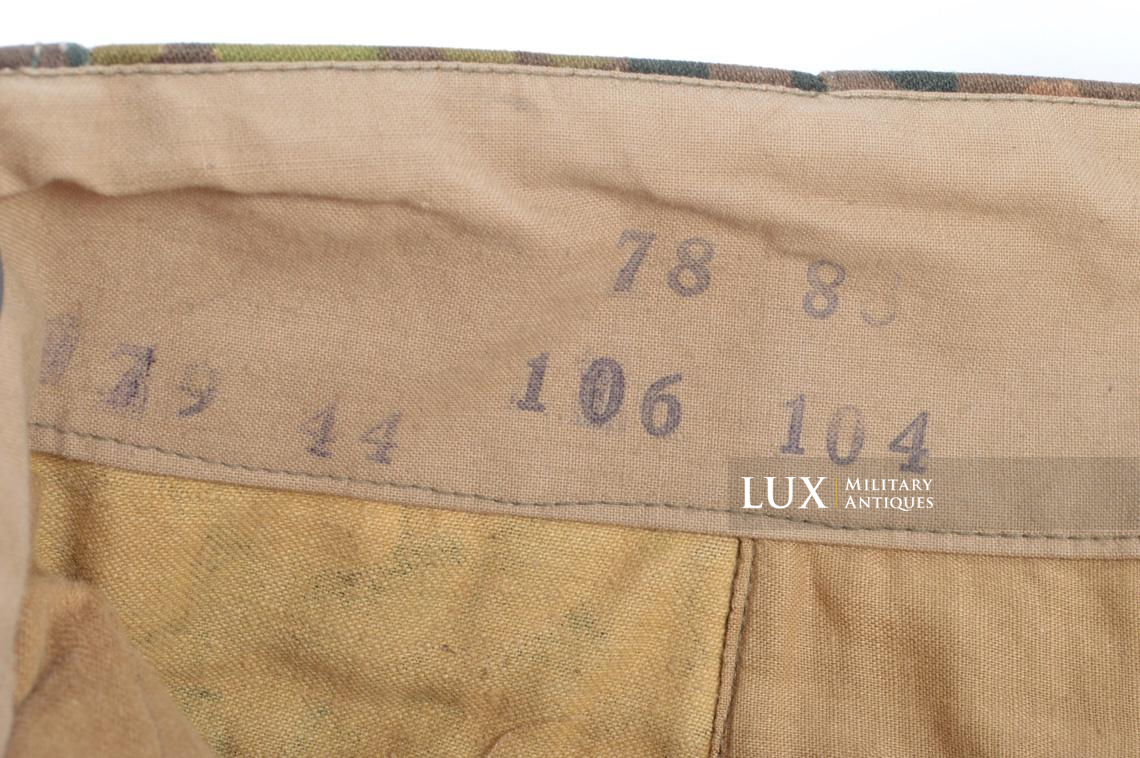 Pantalon Waffen-SS M44 en camouflage petit pois, « coton lisse » - photo 19