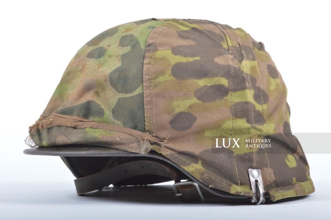 Casque et couvre-casque Waffen-SS, camouflage platane latéral, identifé, « Wiking Division » - photo 7