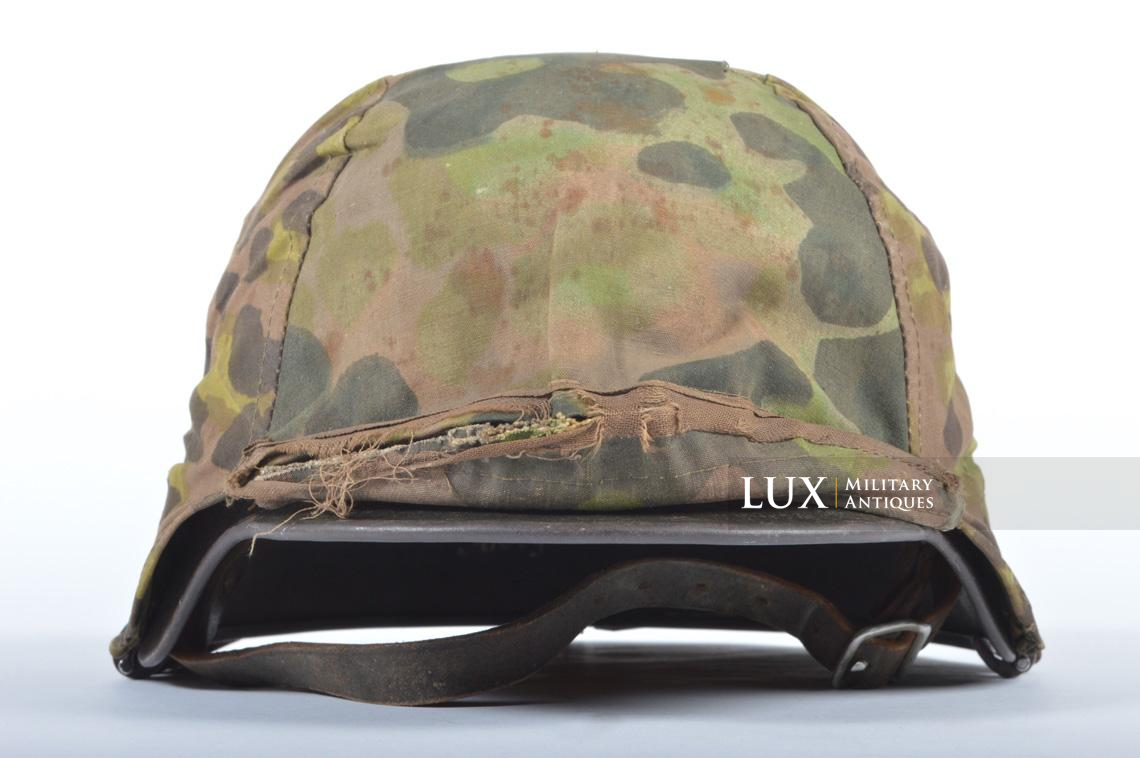 Casque et couvre-casque Waffen-SS, camouflage platane latéral, identifé, « Wiking Division » - photo 8