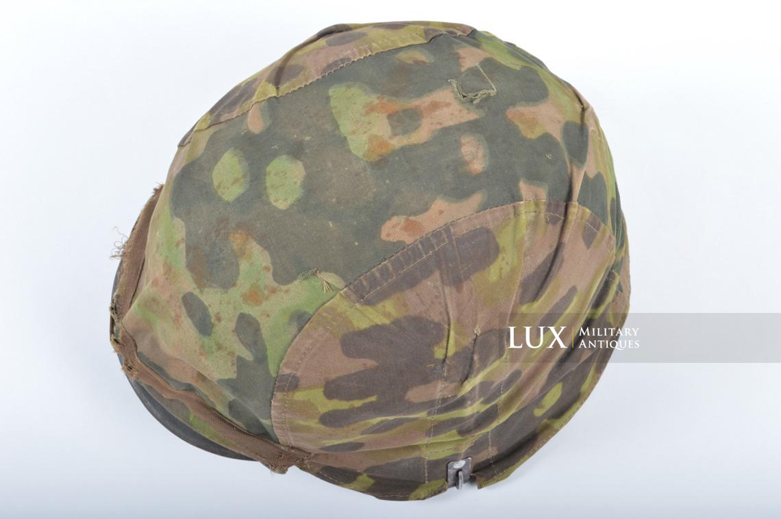 Casque et couvre-casque Waffen-SS, camouflage platane latéral, identifé, « Wiking Division » - photo 14