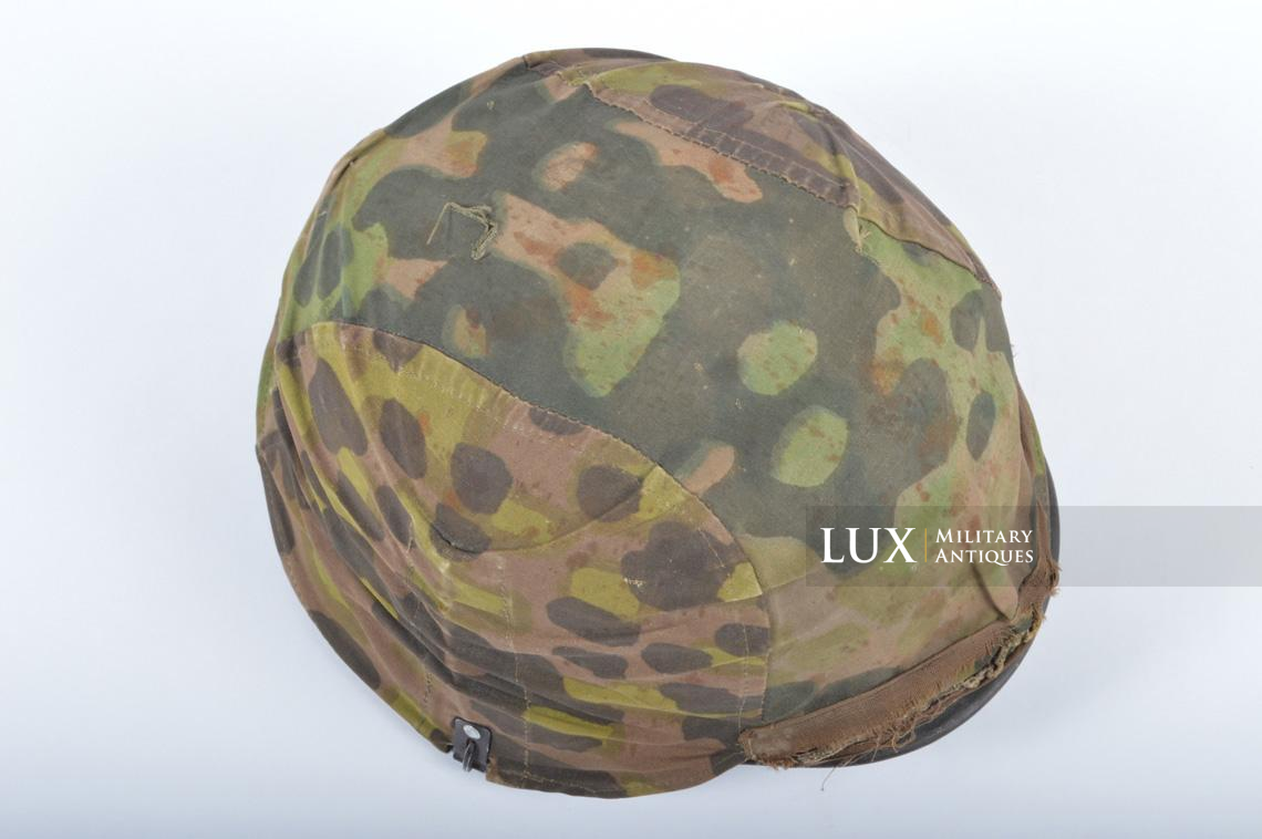 Casque et couvre-casque Waffen-SS, camouflage platane latéral, identifé, « Wiking Division » - photo 15