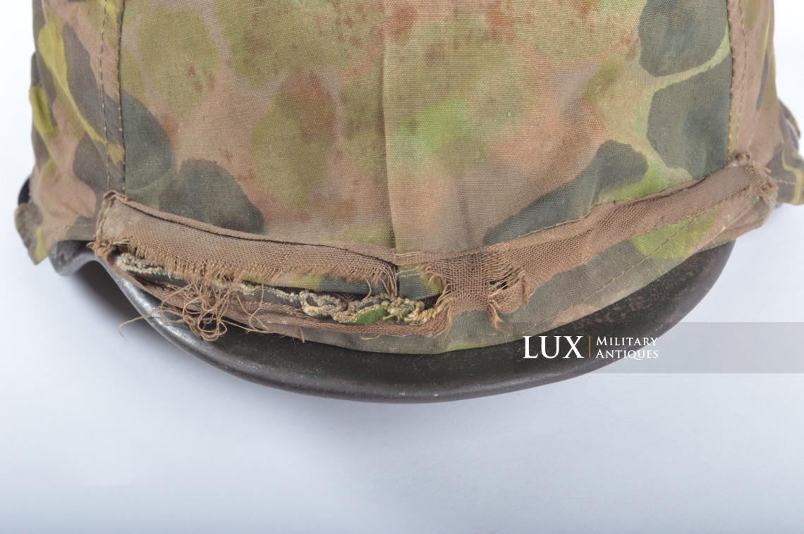 Casque et couvre-casque Waffen-SS, camouflage platane latéral, identifé, « Wiking Division » - photo 16