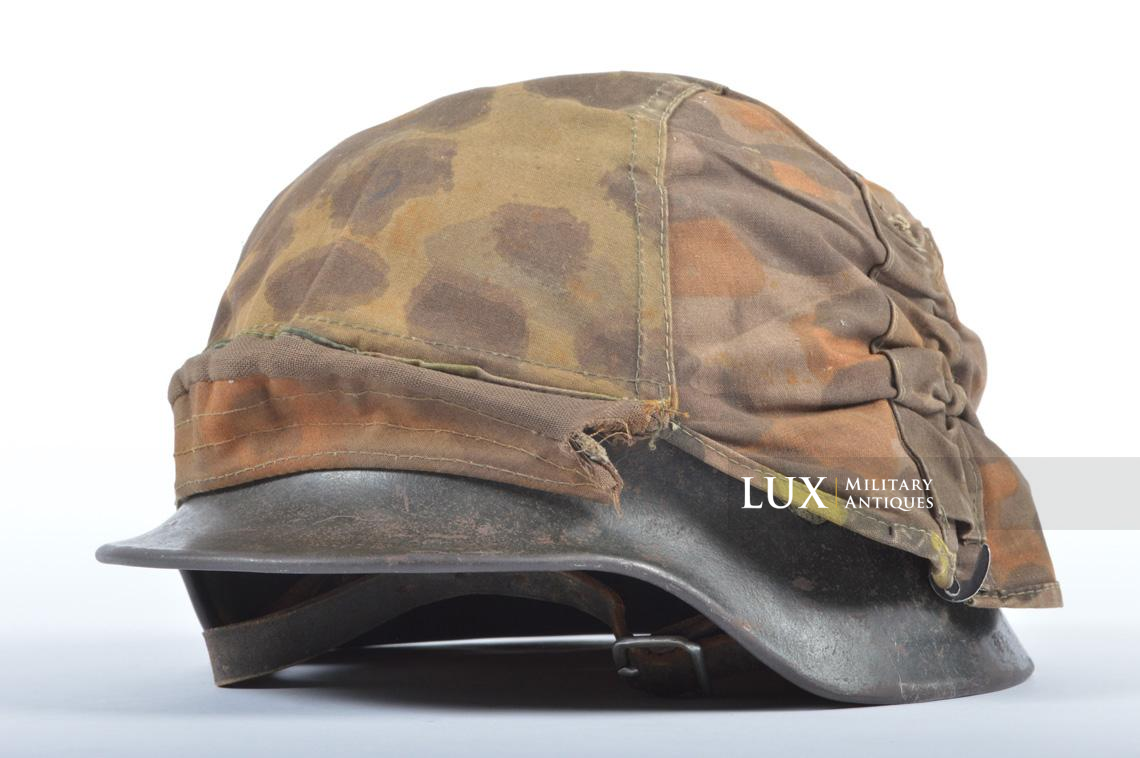 Casque et couvre-casque Waffen-SS, camouflage platane latéral, identifé, « Wiking Division » - photo 33