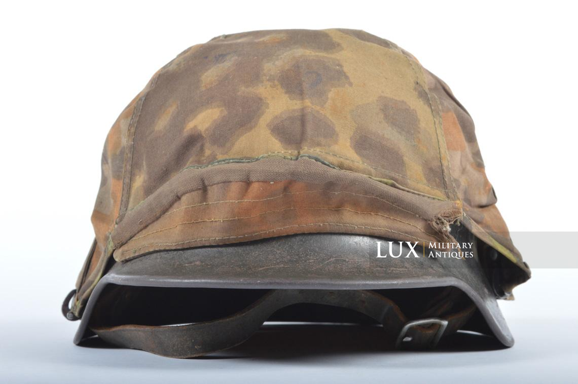 Casque et couvre-casque Waffen-SS, camouflage platane latéral, identifé, « Wiking Division » - photo 34